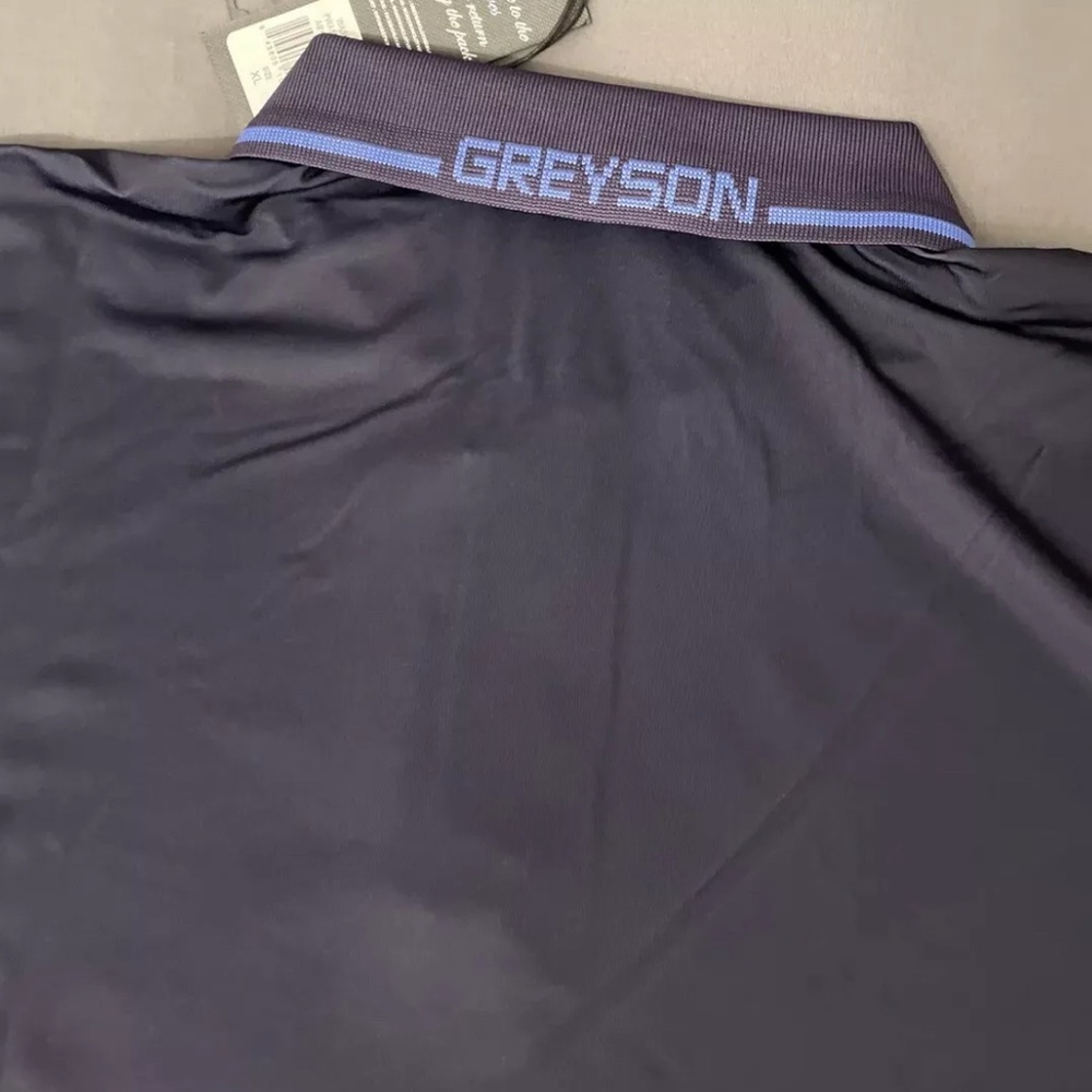 Greyson Golf Shirt Polo Washoe XL Abyss Flamingo Colorblock Polyester Spandex - Picture 6 of 8